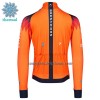 Completo Maglia ML + Pantaloncino con bretelle ML 2023 INEOS Grenadiers Winter Invernale Arancio Blu Scuro